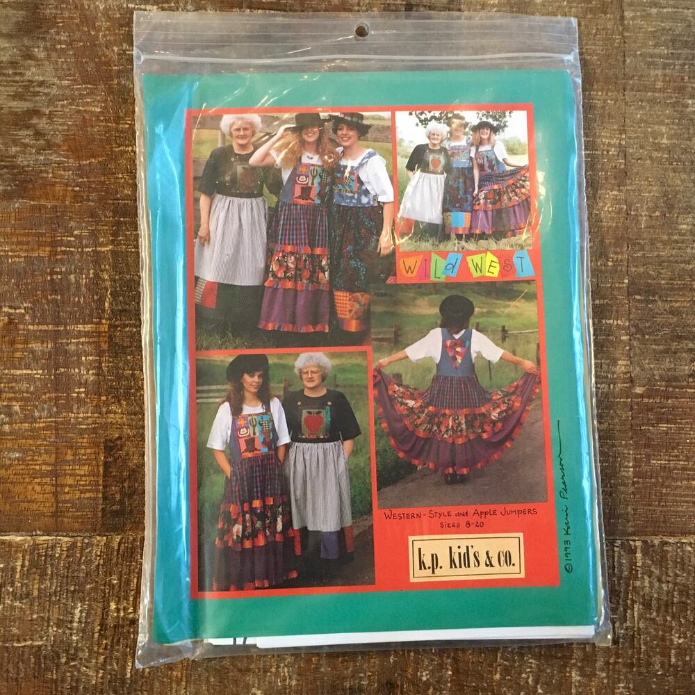 KP Kids & Co Sewing Pattern Western Apple Jumper Dress Wearable Art 8-20 UNCUT